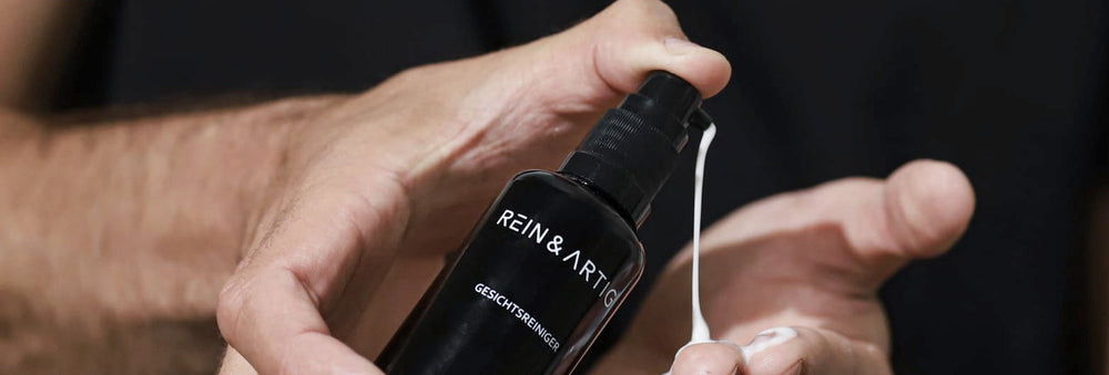 Rein & Artig Anti-Aging Hautpflege für Männer Gesichtsreiniger Gesichtsreinigung Anwendung Mann Gesichtspflege Männerhaut trockene fettige Haut Mischhaut Bio Vegan Natürlich